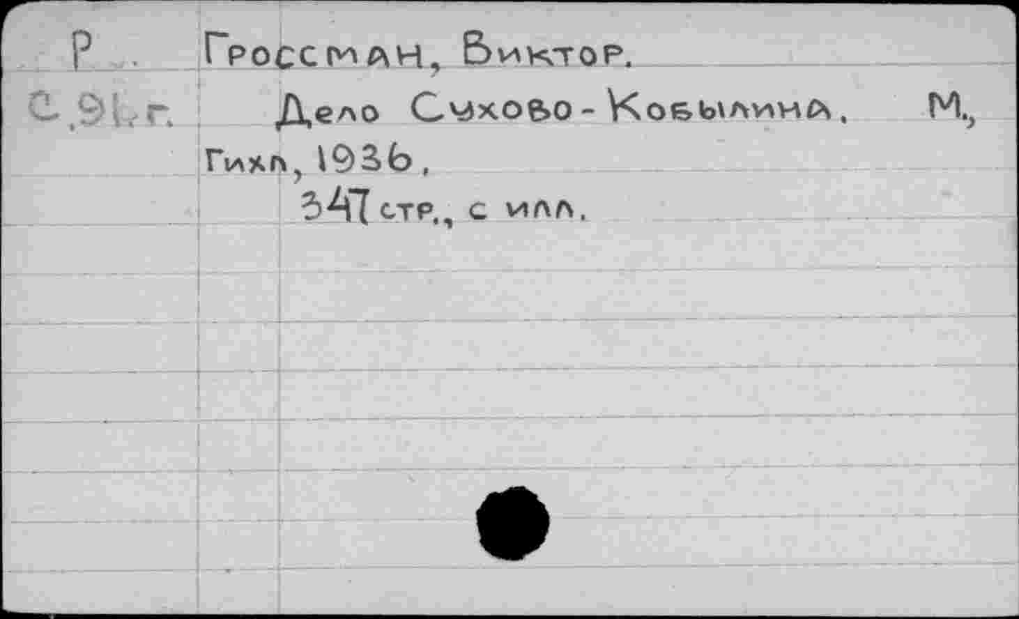 ﻿R\.		ссгилн, Виктор.	
C 9L г.		Лело Смхоьо - Кобылина .	М._
	Гу\хг	s 1936,
		ЗА7 СТР.. С ИЛЛ.
		
				